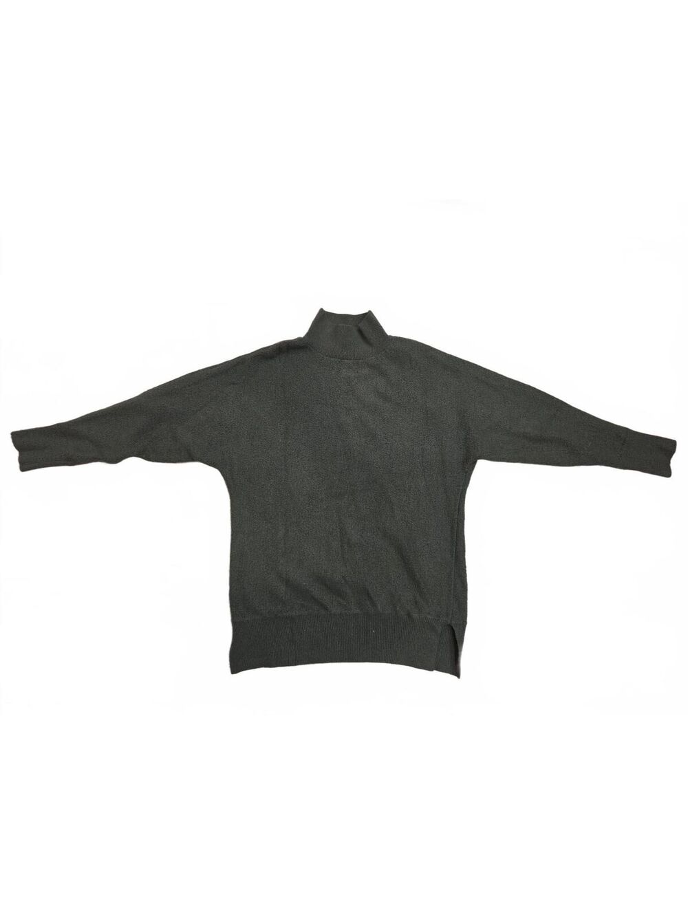 Magaschoni Olive Green Mock Neck Long-Sleeve Sweater Size M